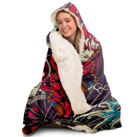 Kitsune Art Hooded Blanket