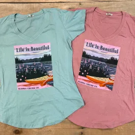 Life Is Beautiful V-Neck T-Shirt