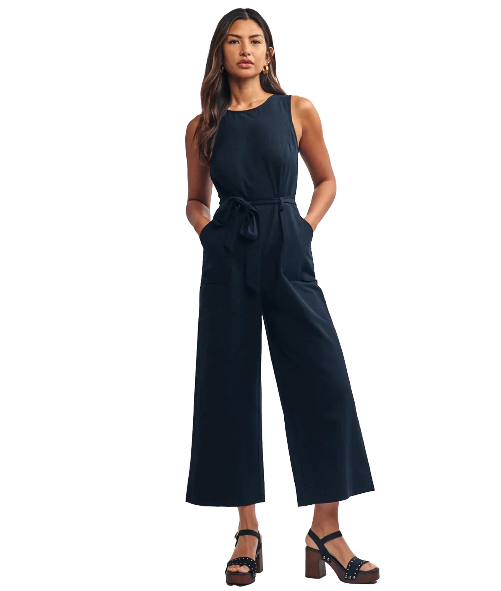 Linen-blend Adeline Jumpsuit - Black