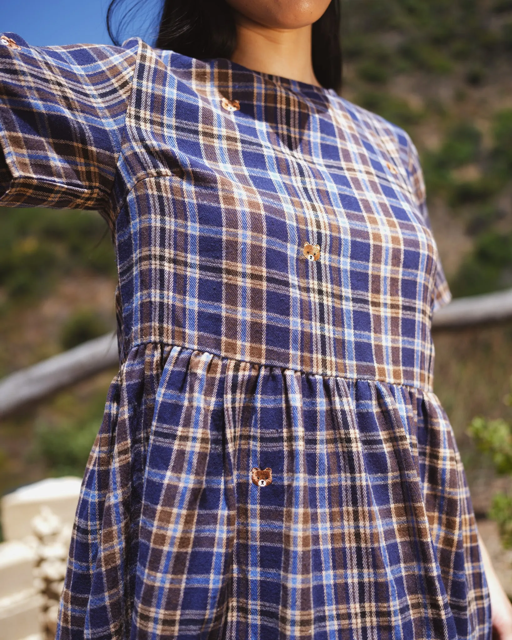 Little Bears Plaid Dress