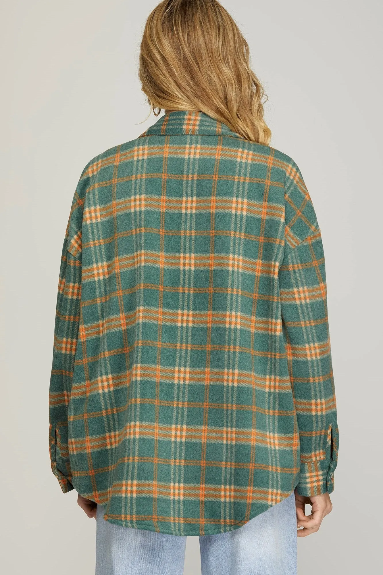 Long Sleeve Plaid Shacket