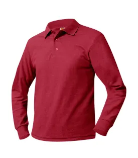 Long Sleeve Polo Shirt - Dewitt - Red