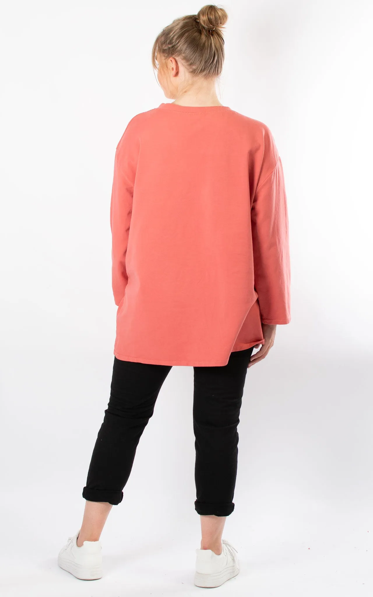 Loop Side Sweatshirt | Coral