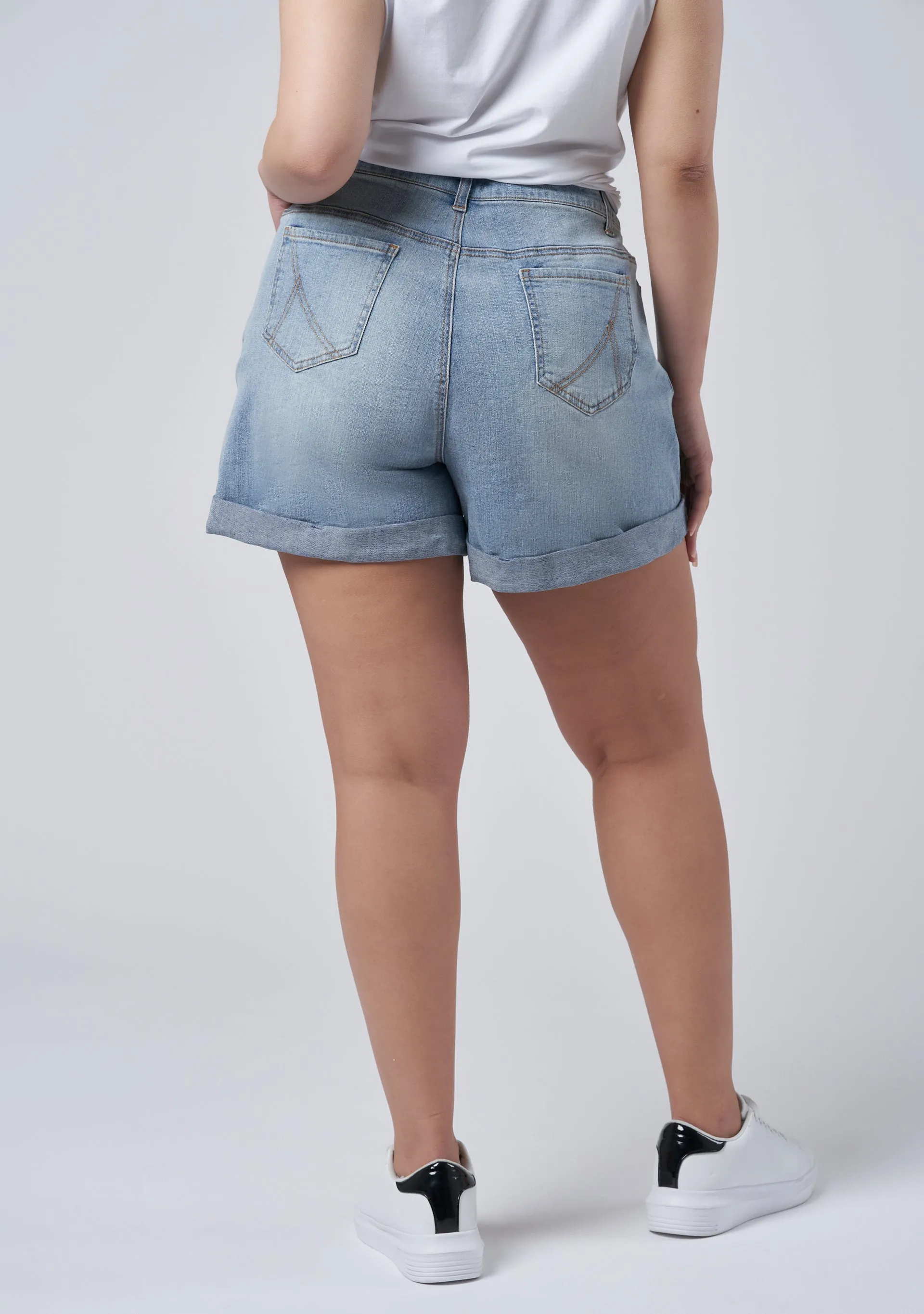 Loreli Distressed Denim Shorts