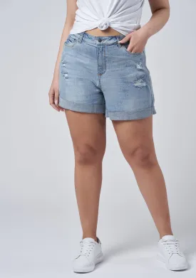 Loreli Distressed Denim Shorts