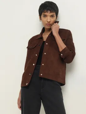 LOV Brown Faux Suede Jacket