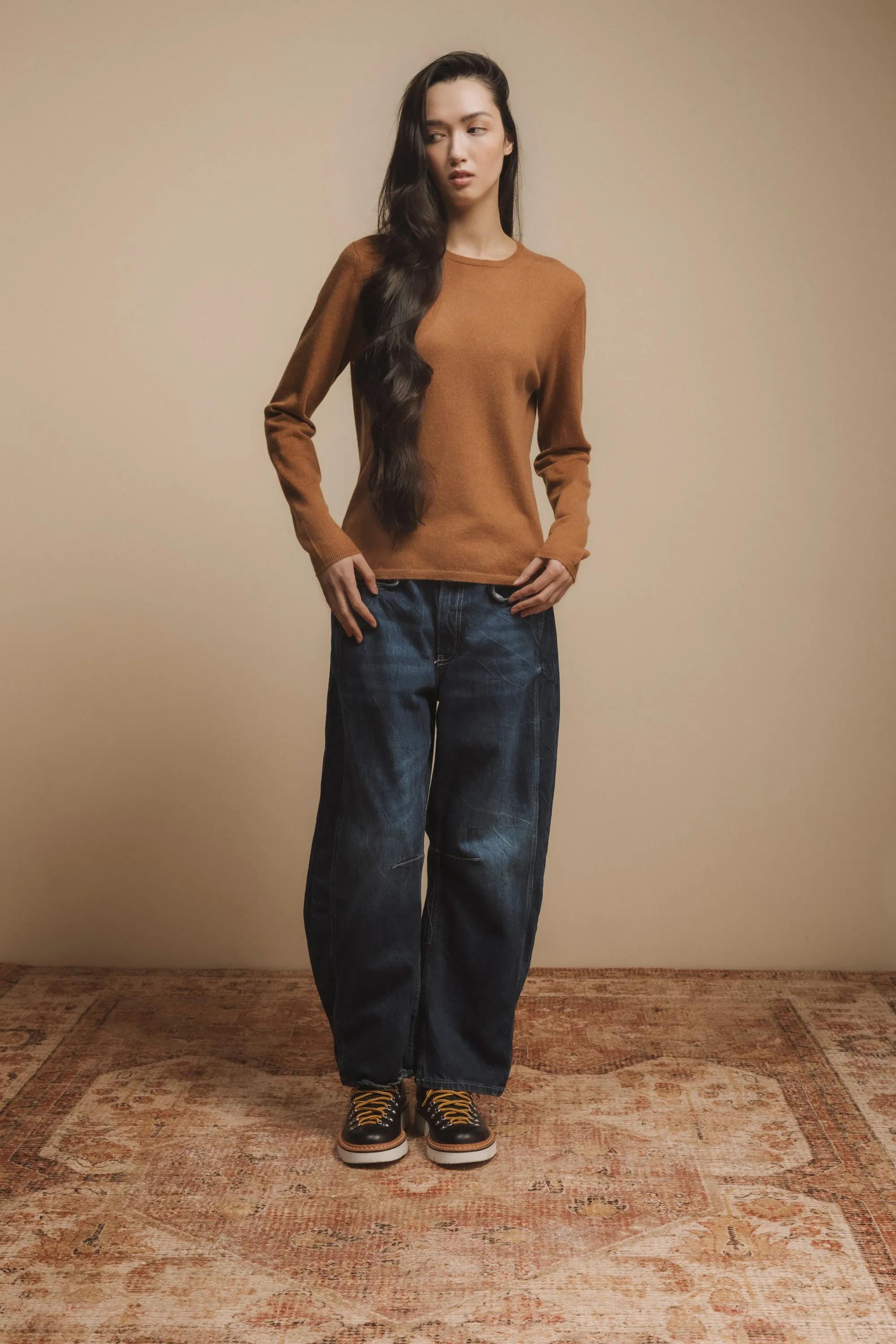 Made in Scotland Charlotte Cashmere Crew Neck - Vicuna