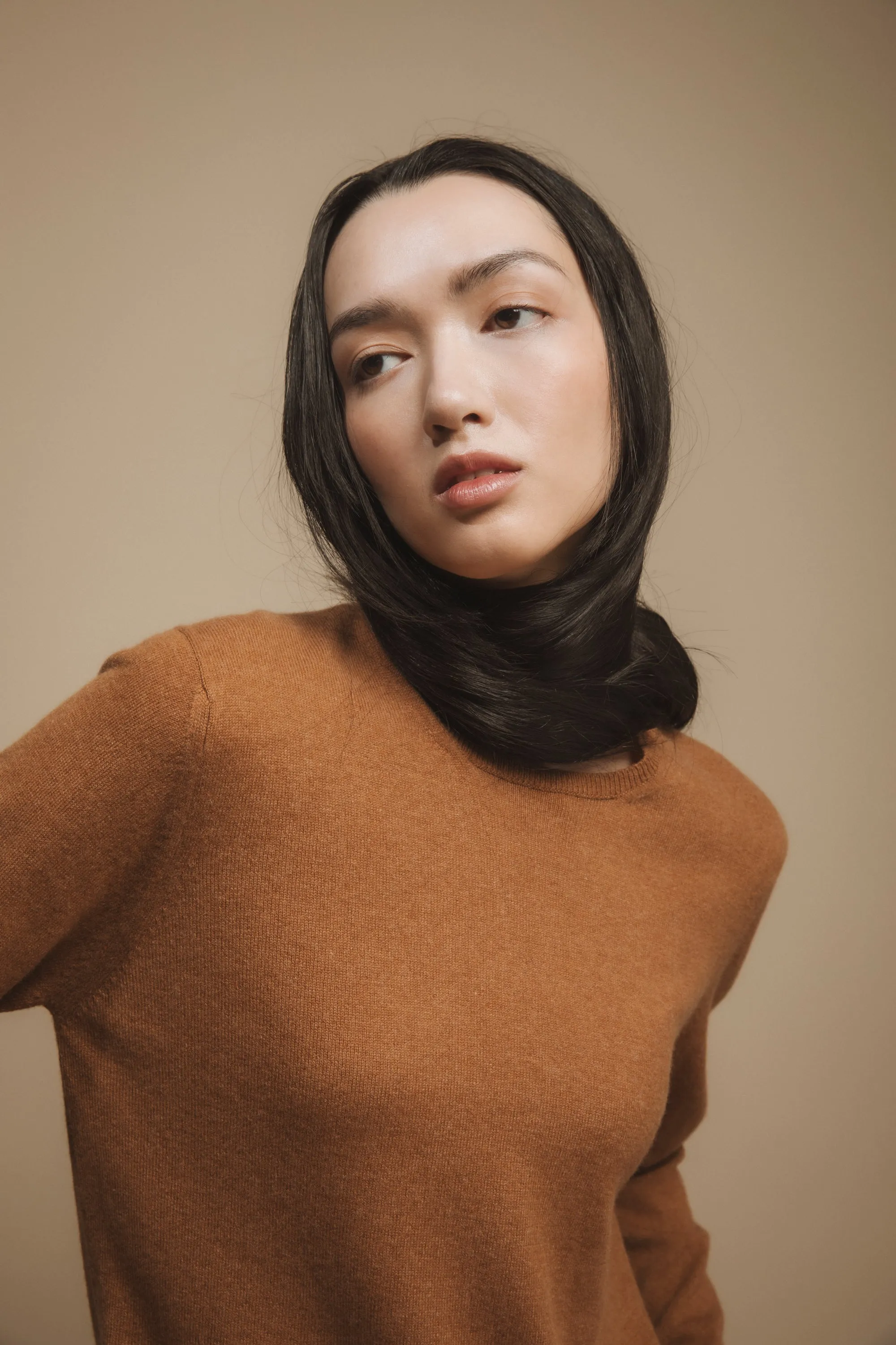 Made in Scotland Charlotte Cashmere Crew Neck - Vicuna