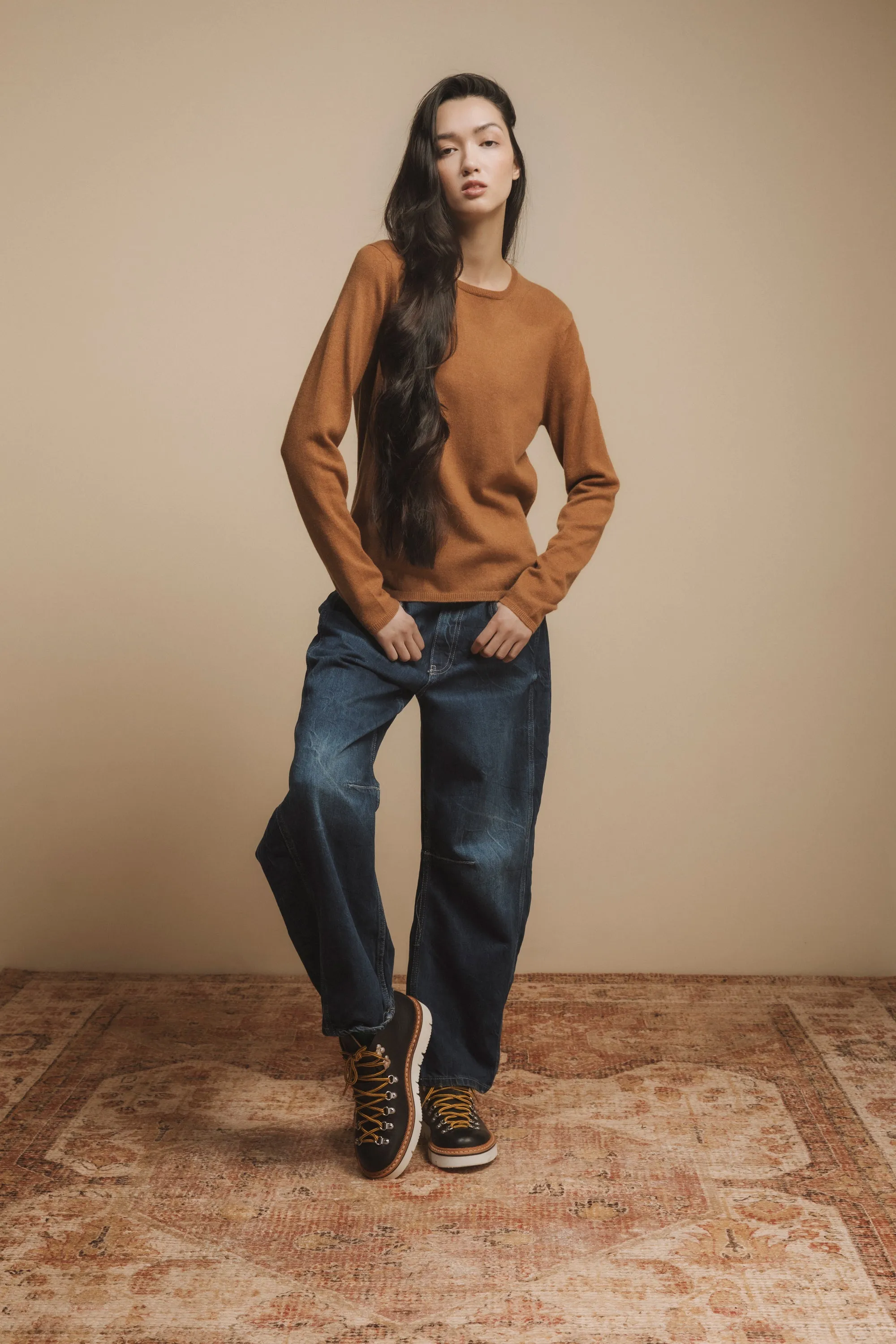 Made in Scotland Charlotte Cashmere Crew Neck - Vicuna