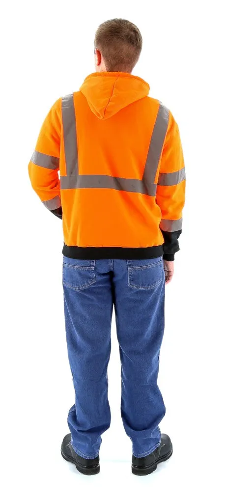 Majestic 75-5328 Hi-Vis Hooded Pullover Sweatshirt ANSI 3