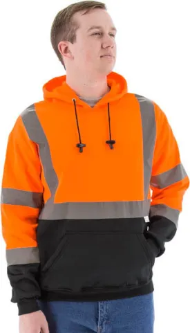 Majestic 75-5328 Hi-Vis Hooded Pullover Sweatshirt ANSI 3