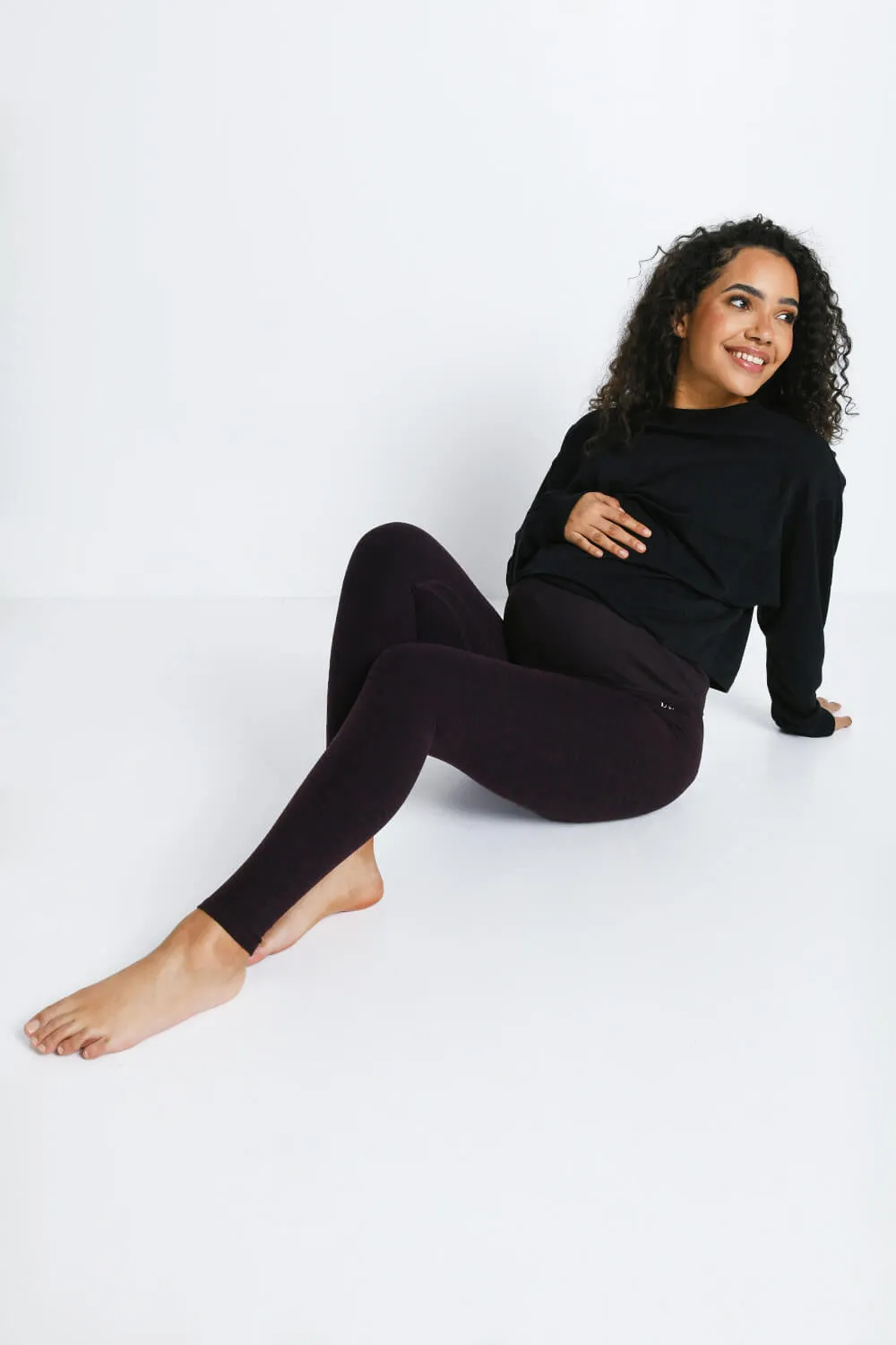 Maternity Ultimate Soft-Touch Leggings - Winter Berry Marl