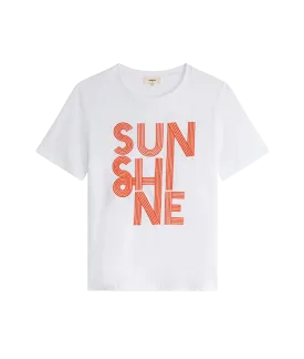 Medan T-shirt with Sunshine message - White