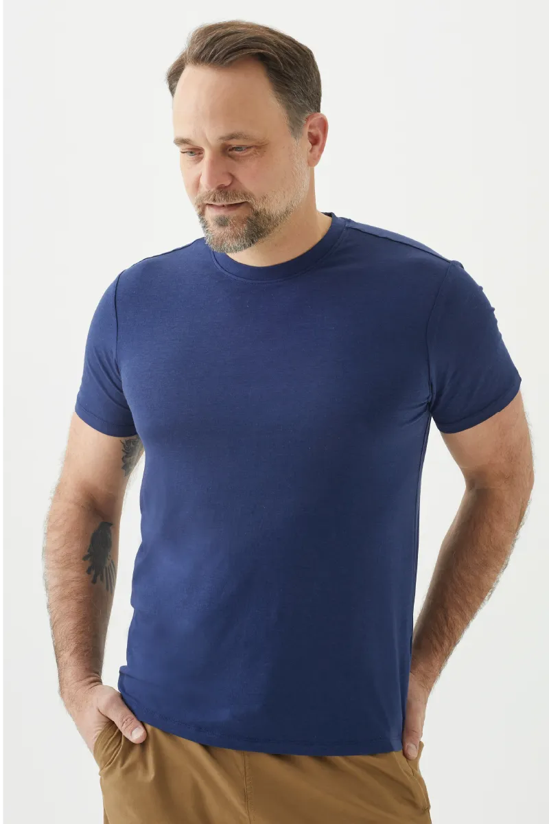 Men's Bamboo Cotton Short-Sleeve Crew Tee-All Sales Final