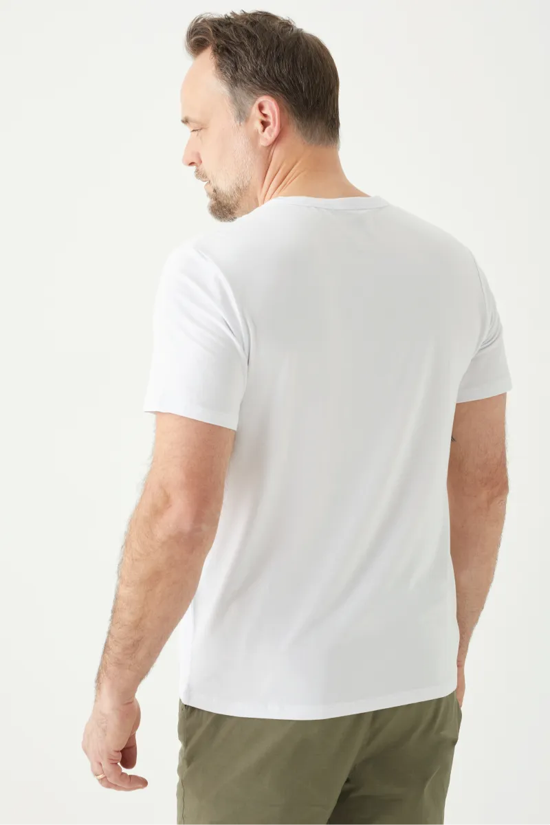 Men's Bamboo Cotton Short-Sleeve Henley Tee-All Sales Final