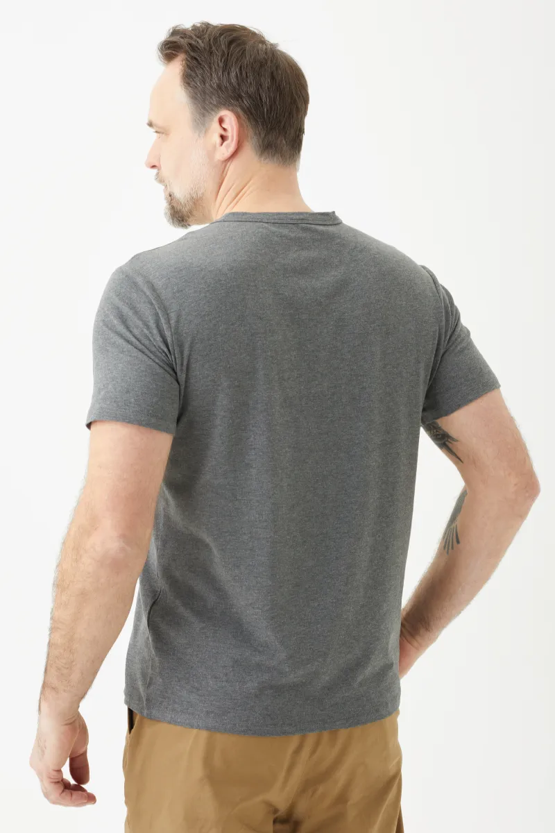 Men's Bamboo Cotton Short-Sleeve Henley Tee-All Sales Final