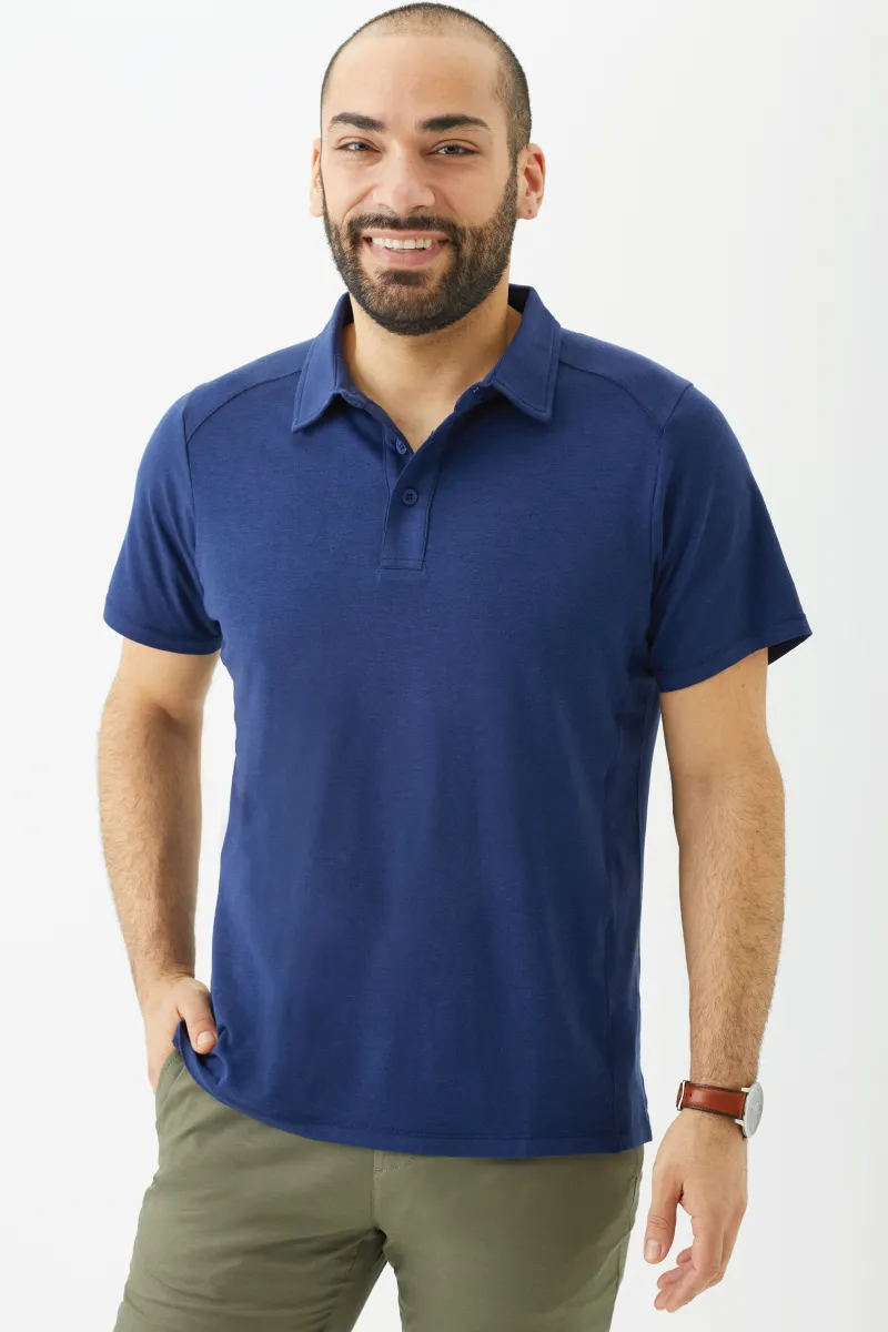 Men's Bamboo Cotton Short-Sleeve Polo Tee-All Sales Final