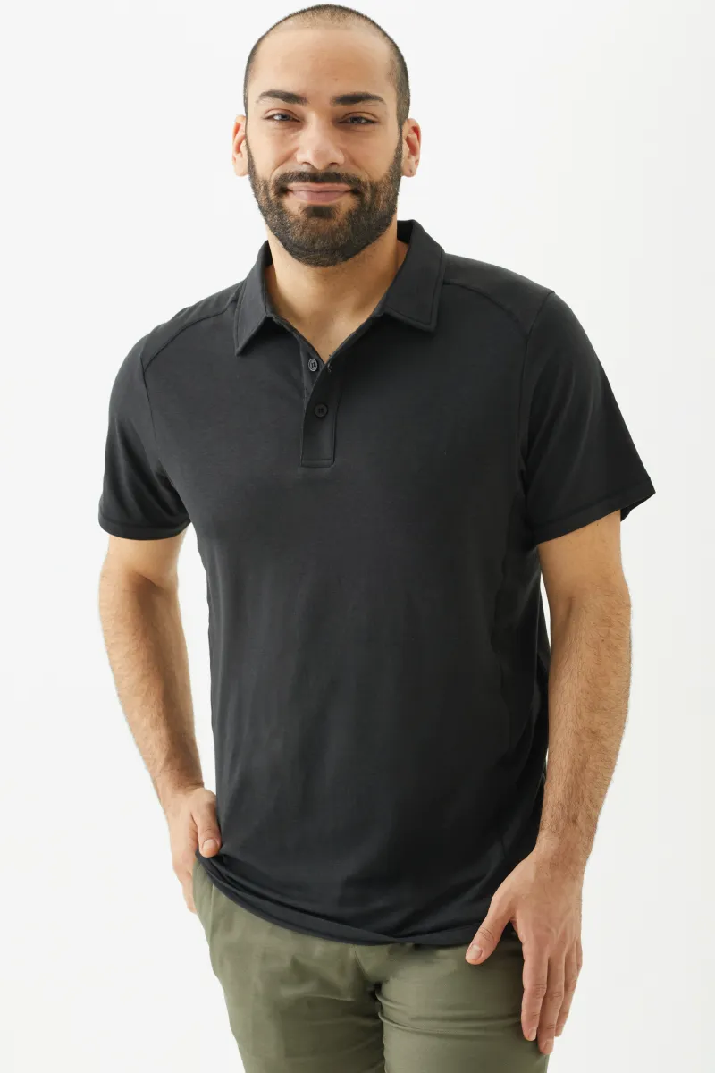 Men's Bamboo Cotton Short-Sleeve Polo Tee-All Sales Final