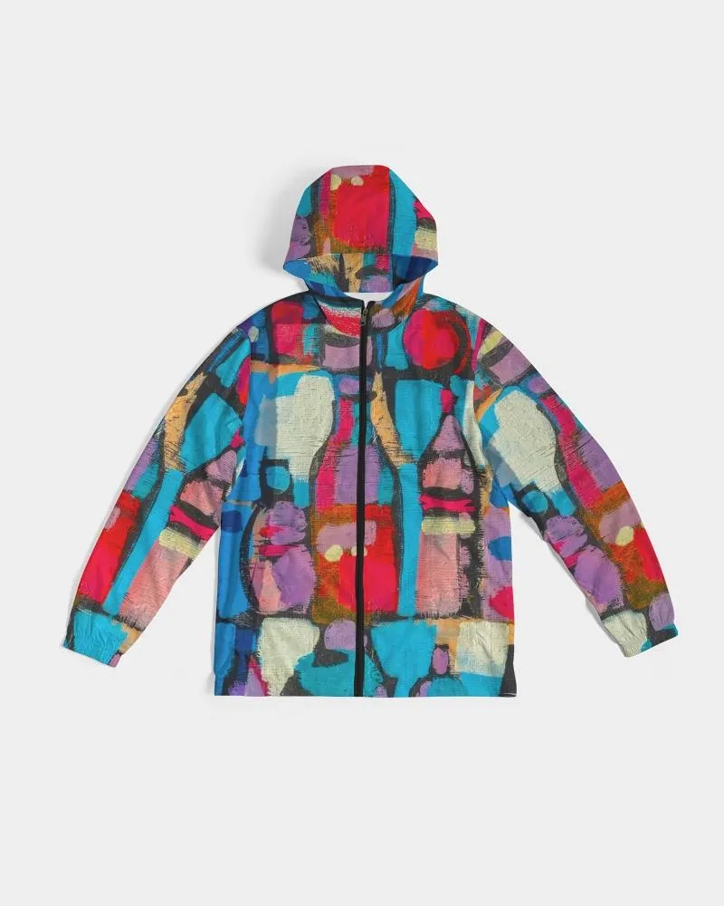 Mens Hooded Windbreaker - Multicolor Casual/sports Water Resistant