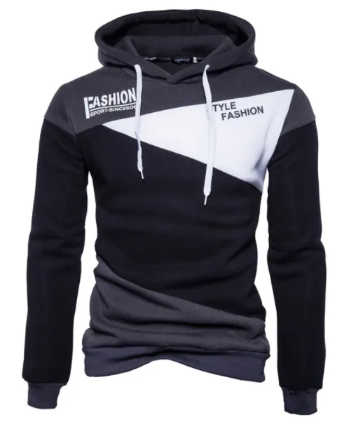 Men's Three Colour Fashion Hoodie