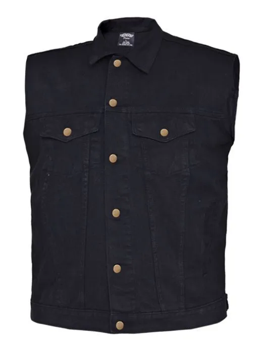 Mens UNIK DENIM Black Vest