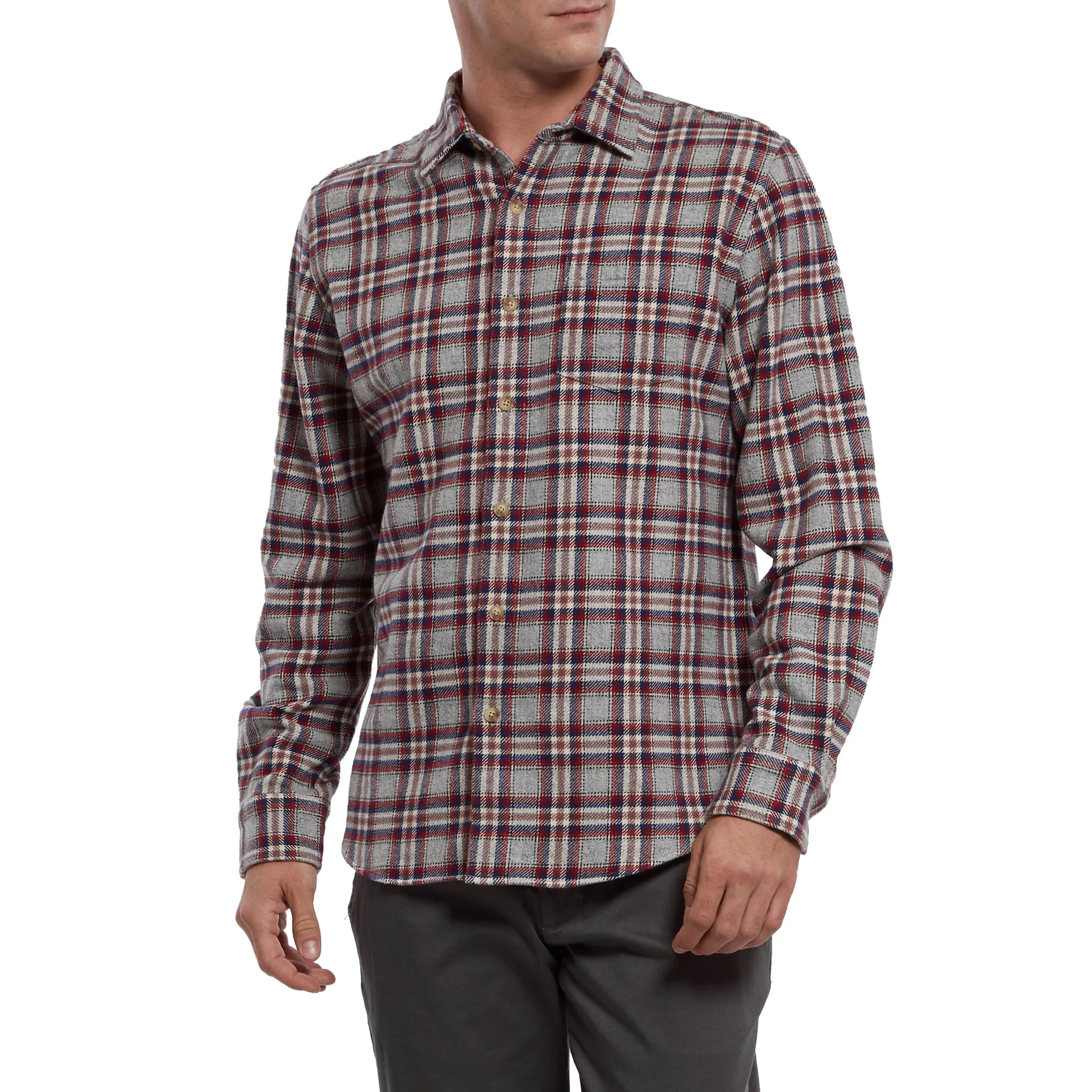 Milbank Heritage Flannel (Special Edition) - Gray Red Plaid (Final Sale)