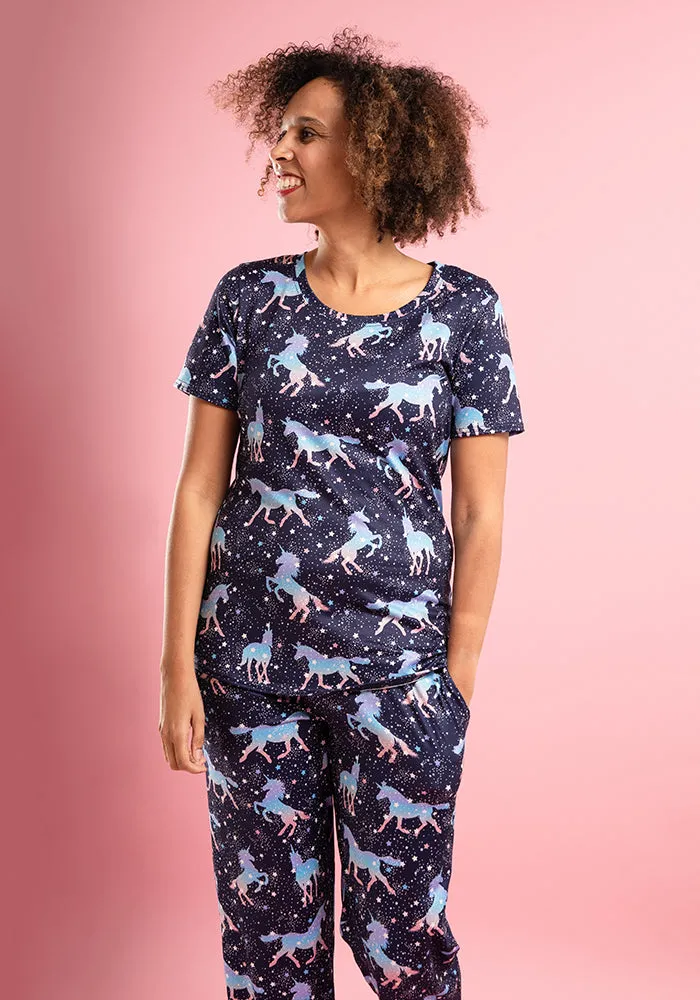 Moonbeam Unicorn & Stars Print Pyjama Set