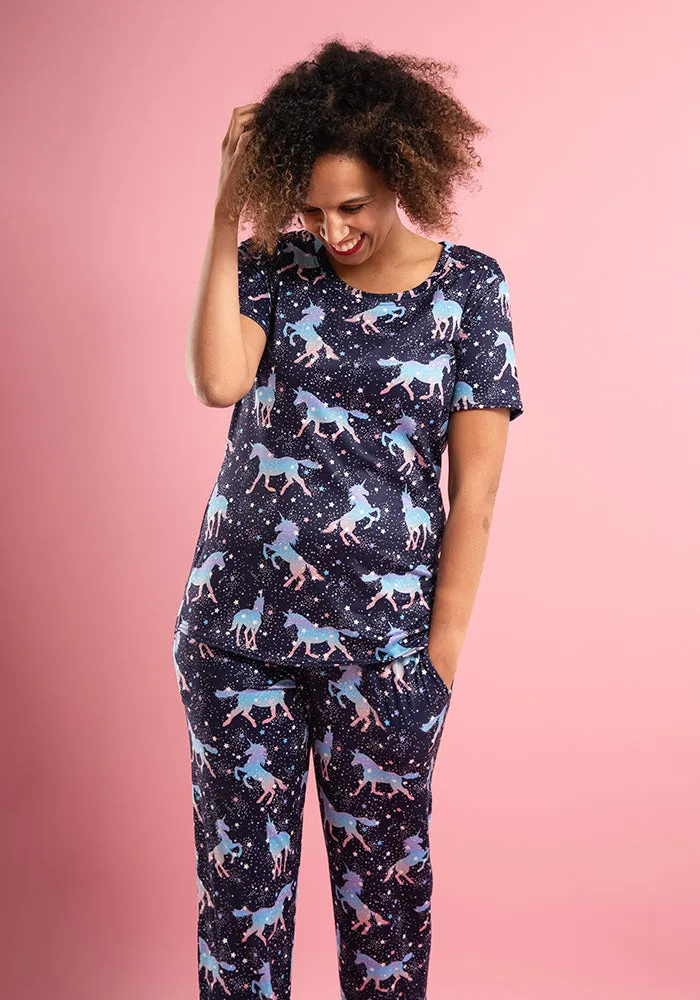 Moonbeam Unicorn & Stars Print Pyjama Set