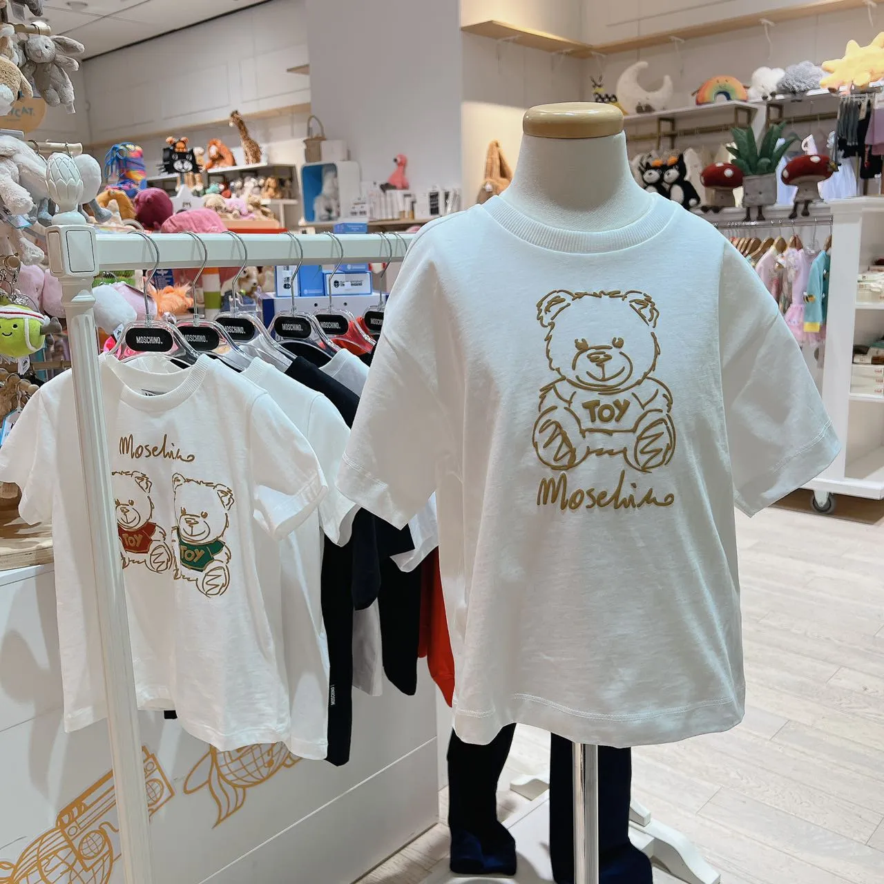 Moschino Kids Short Sleeve T-shirt With Drawing Print Bear Logo