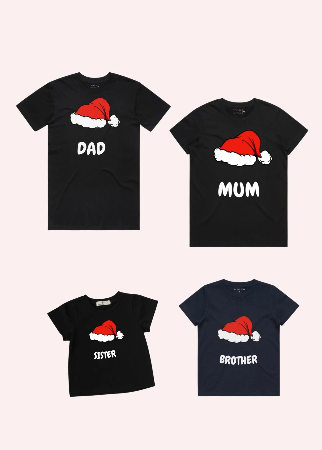 MUM DAD CHRISTMAS HAT T SHIRT