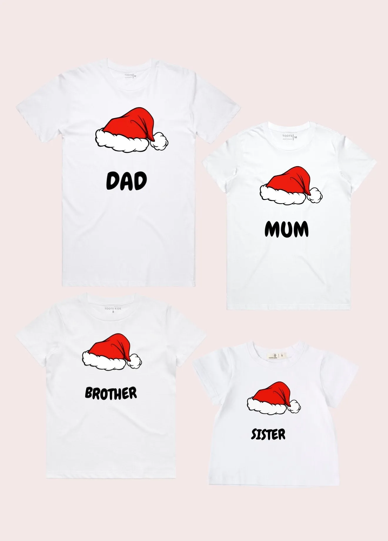 MUM DAD CHRISTMAS HAT T SHIRT