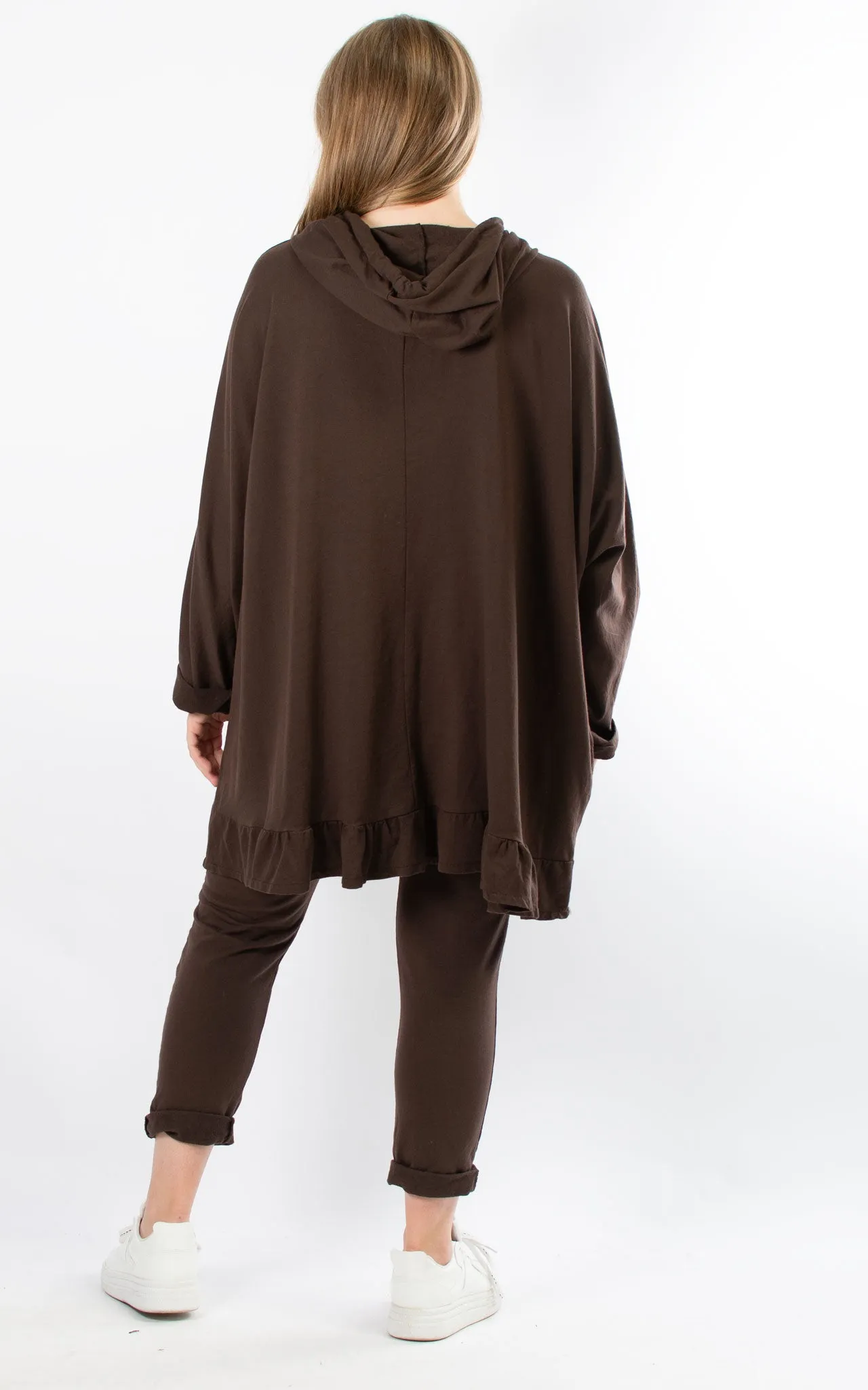 Nora Frill Hoodie | Chocolate