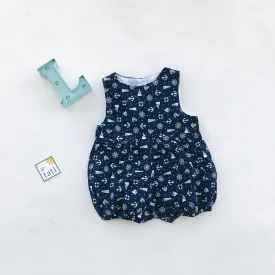 Orchid Playsuit in Sailor Blue Print