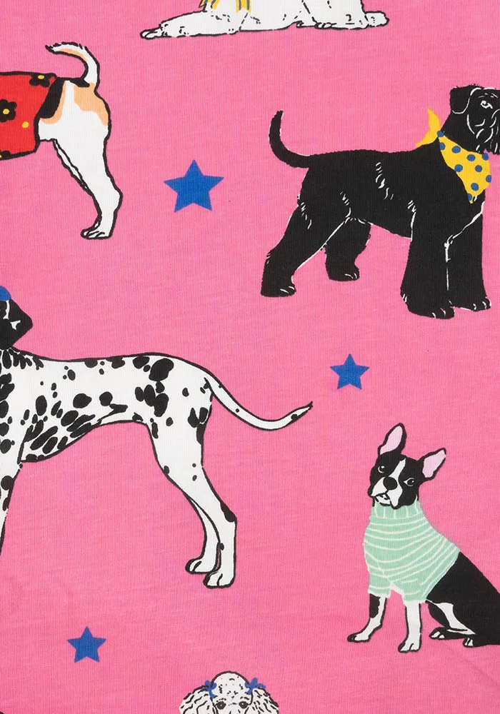 Pink Posh Pooch Print Cotton Nightshirt