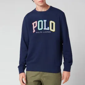 PL - Men 'Navy' Polo Printed Crew Neck Terry Sweatshirt PL268