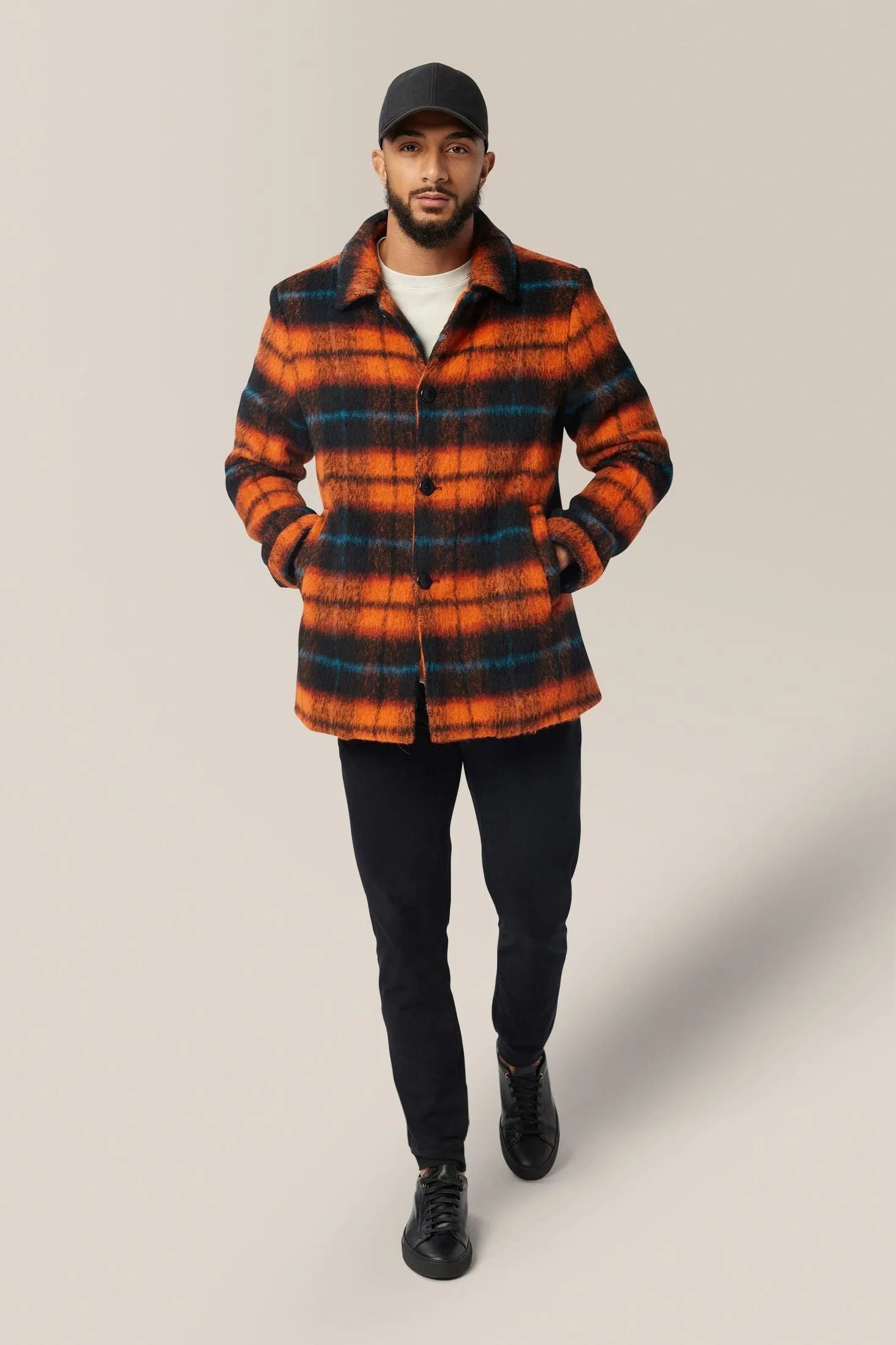 Plaid Wool Coat | Recycled Polyester