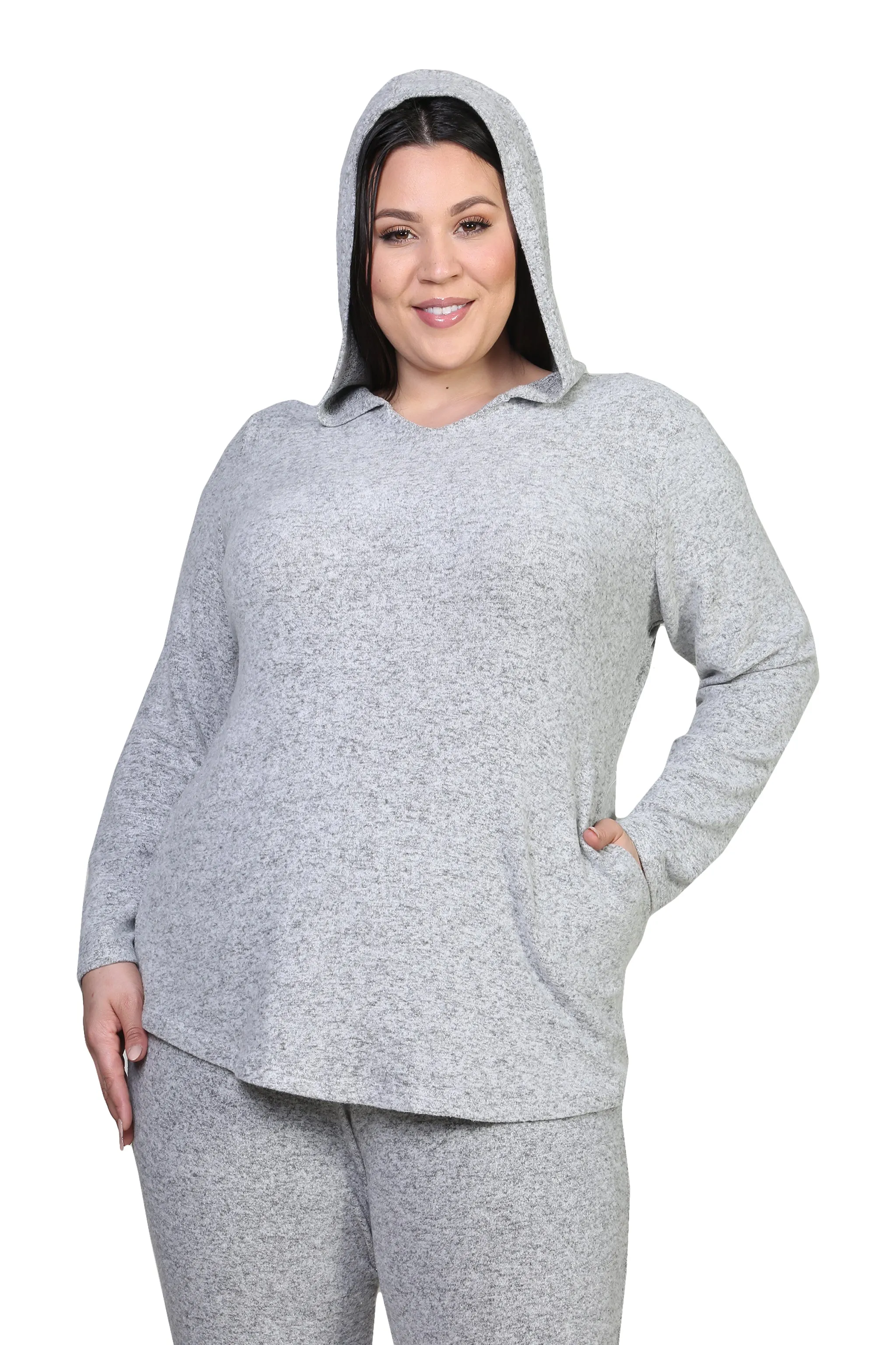 Plus Size Cozy Hooded Tee