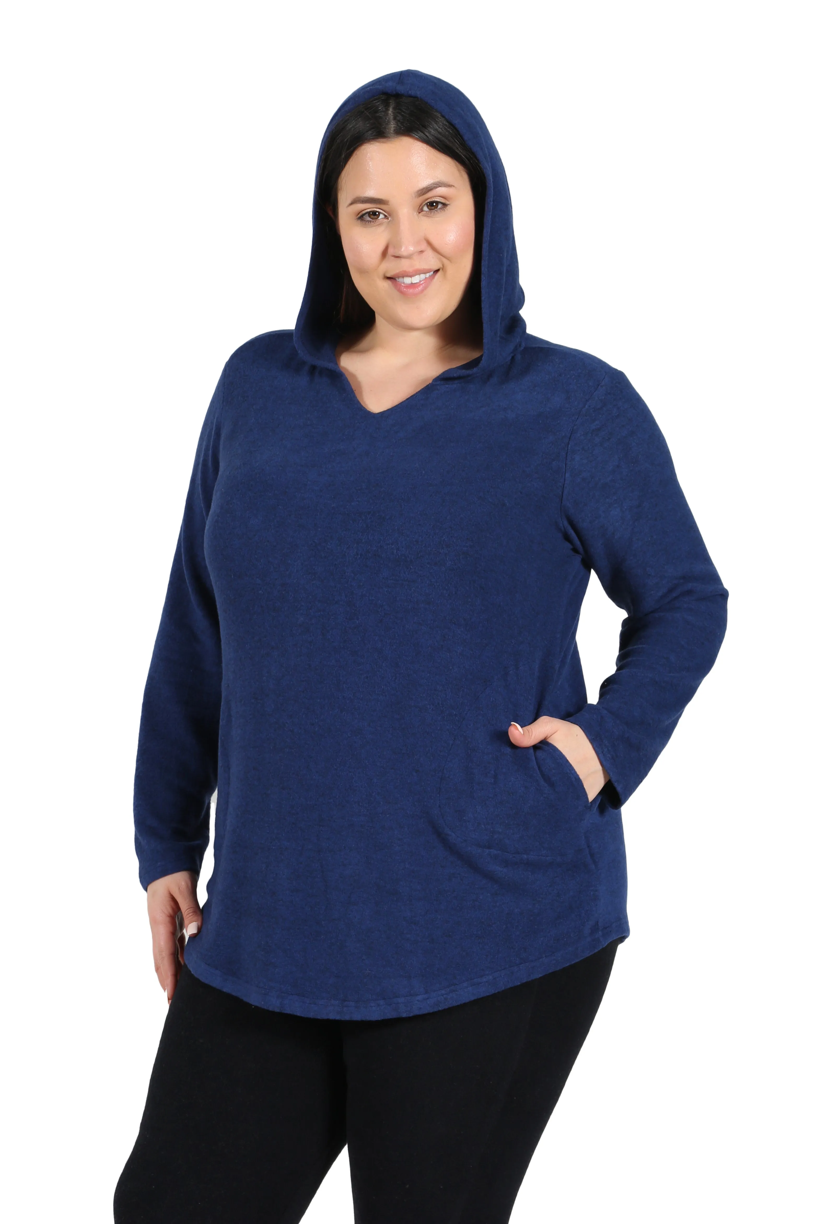 Plus Size Cozy Hooded Tee