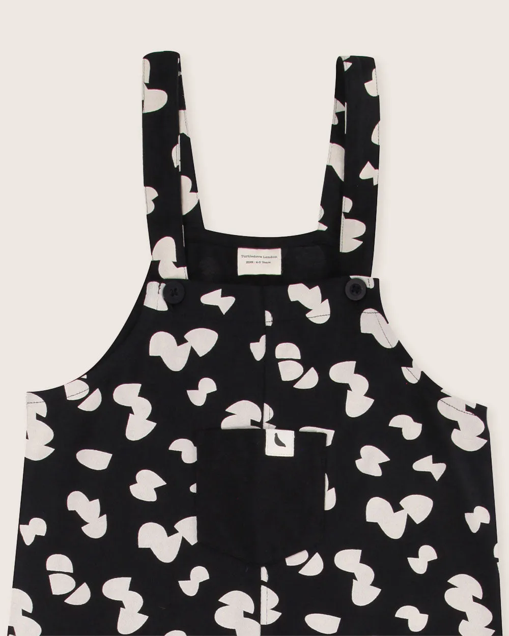 Popcorn Print Dungarees