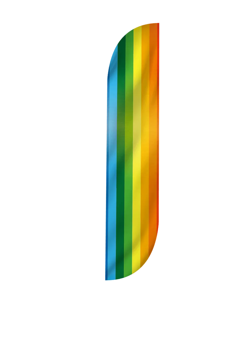 Rainbow Feather Flag