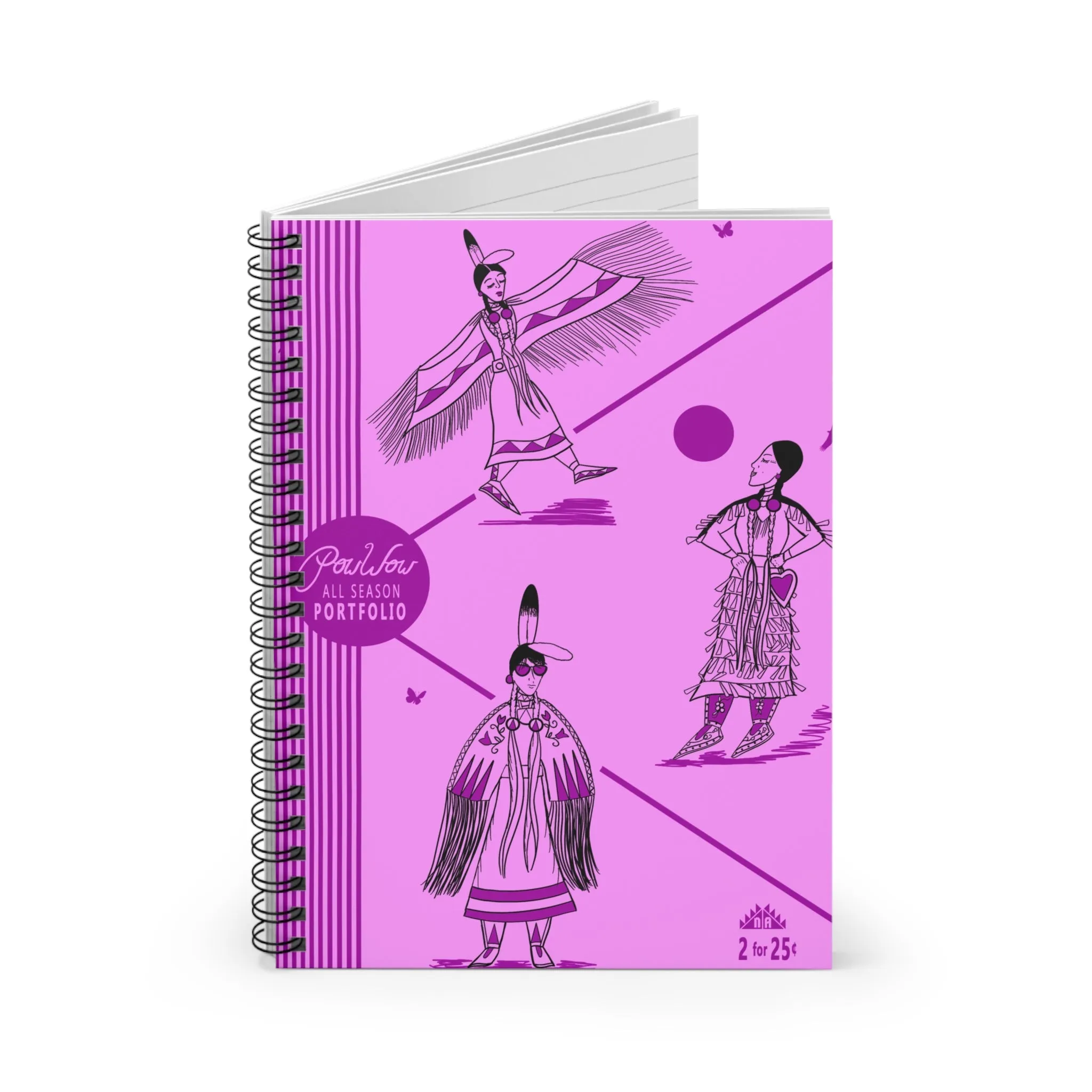 Retro Native Spiral Notebook - Ruled Line