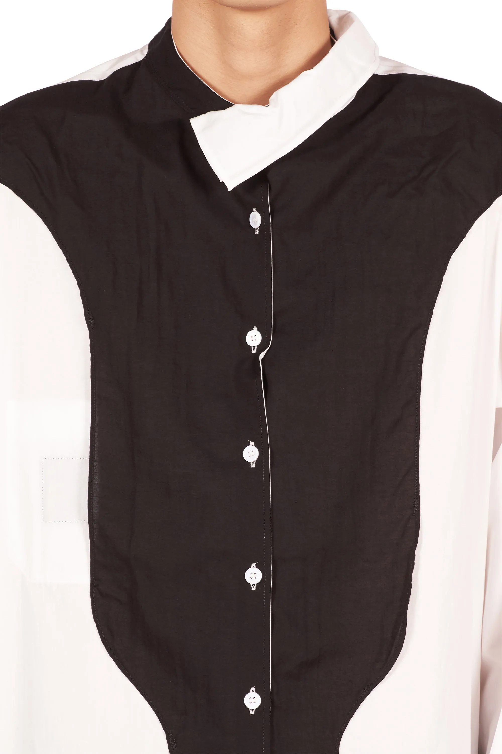 Reversible Asymmetric Collar Shirt