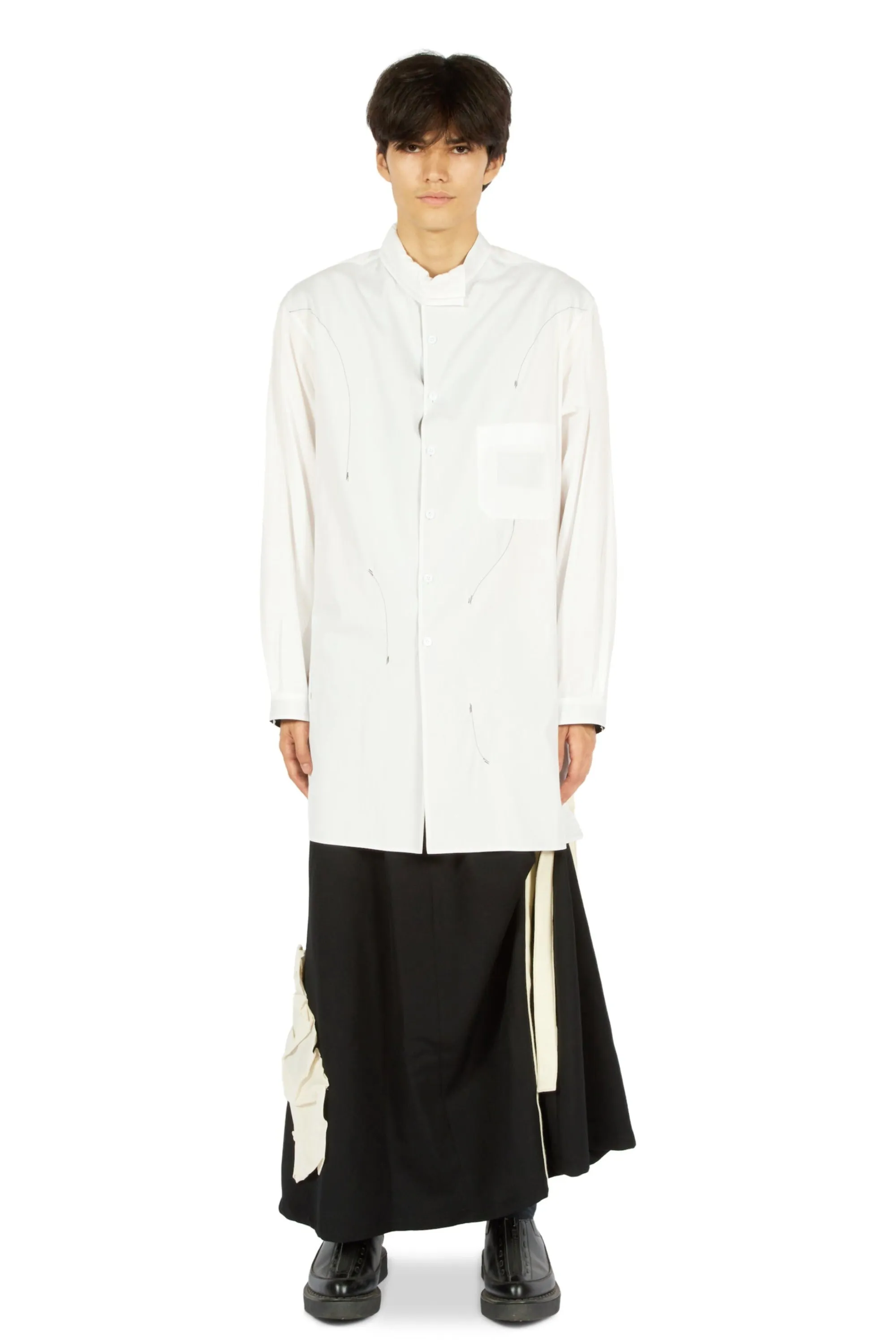 Reversible Asymmetric Collar Shirt