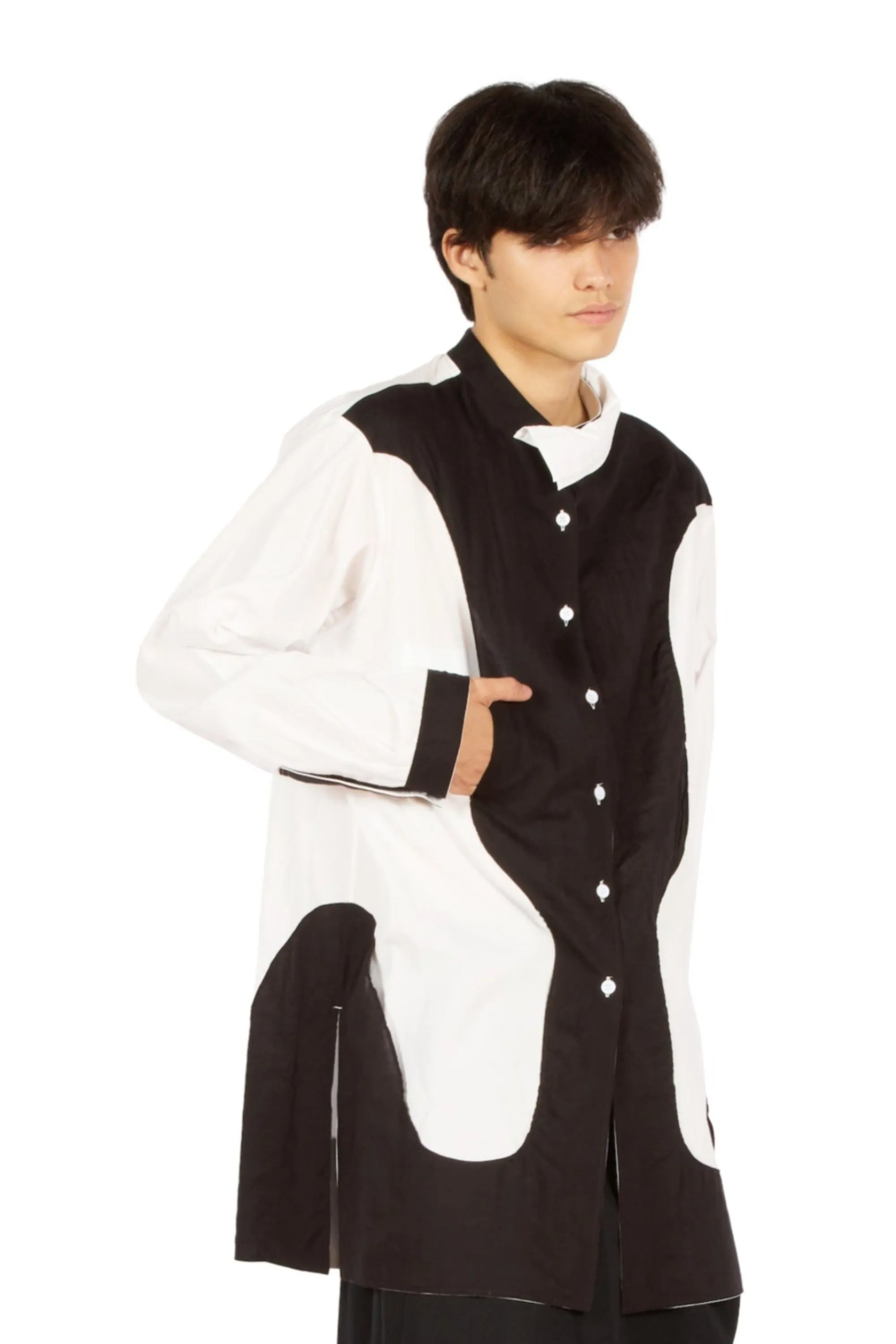 Reversible Asymmetric Collar Shirt