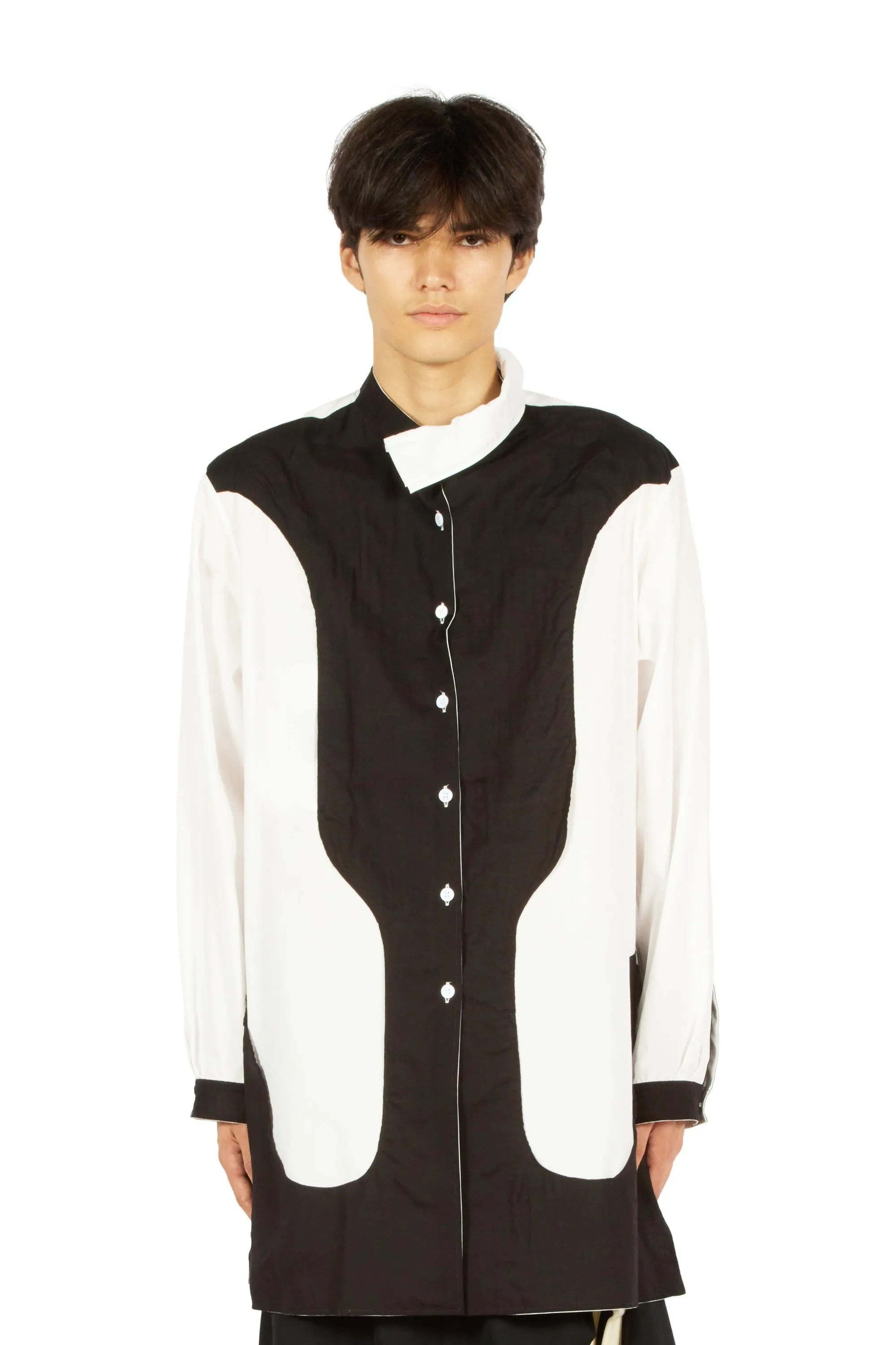 Reversible Asymmetric Collar Shirt