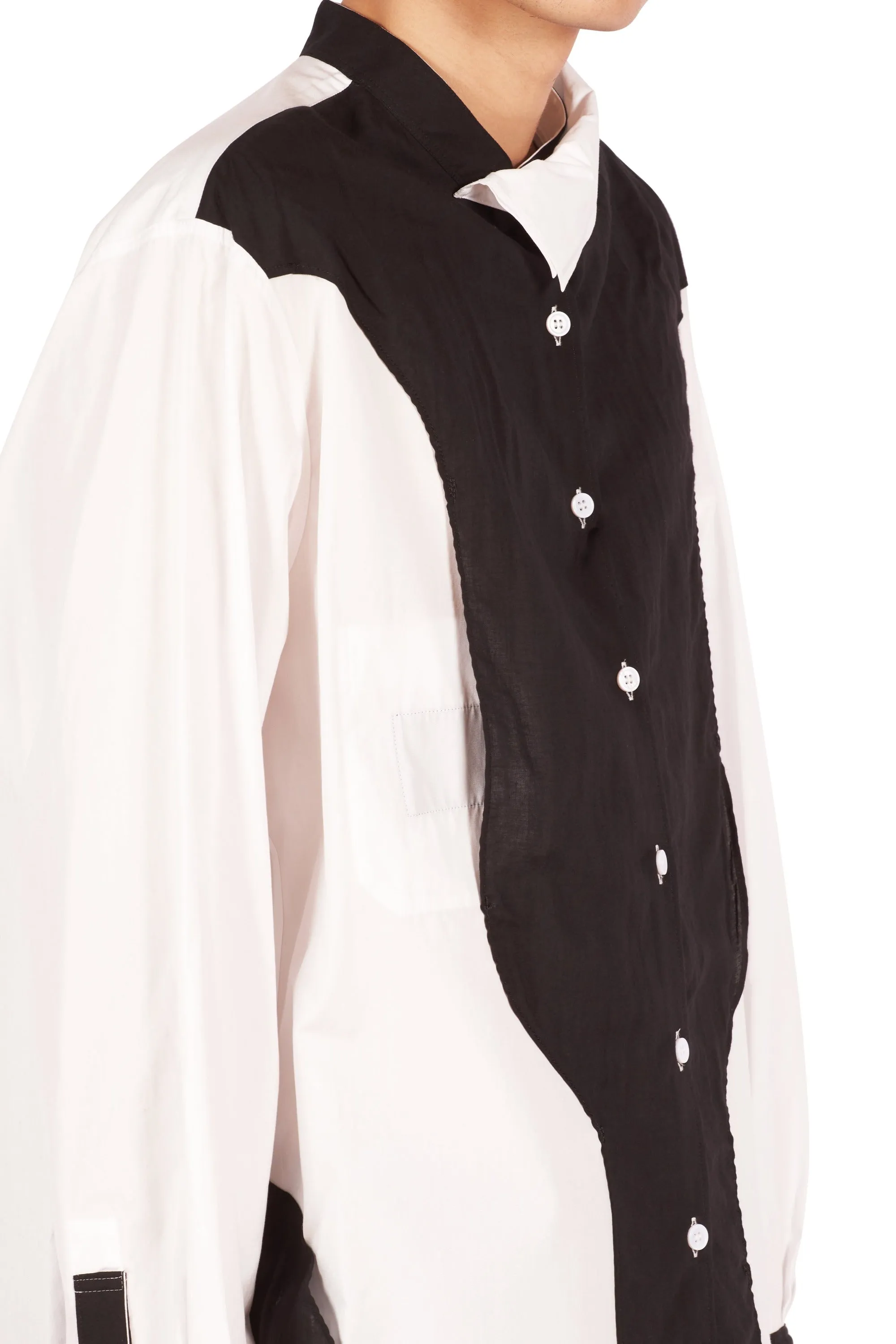 Reversible Asymmetric Collar Shirt