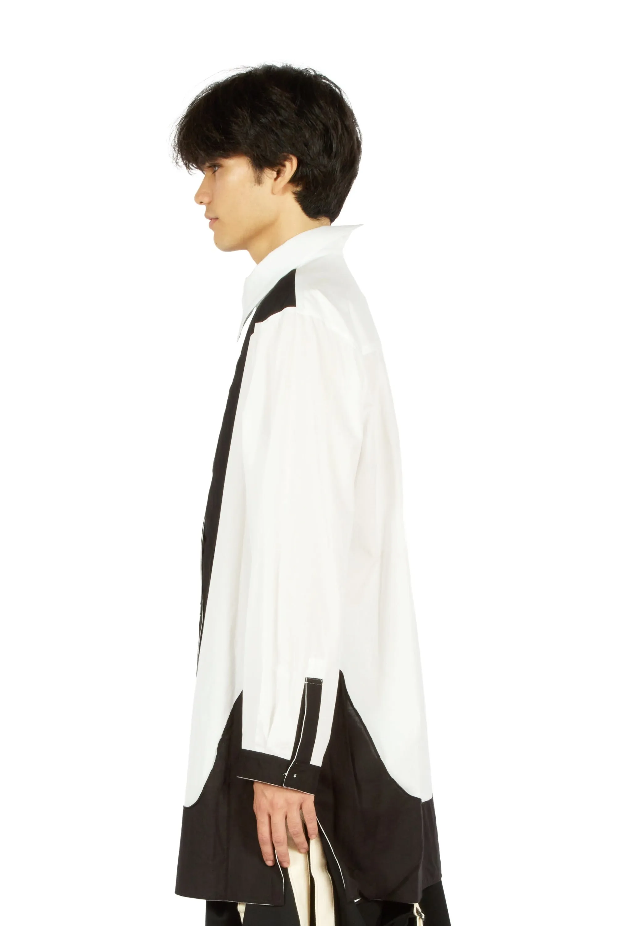 Reversible Asymmetric Collar Shirt