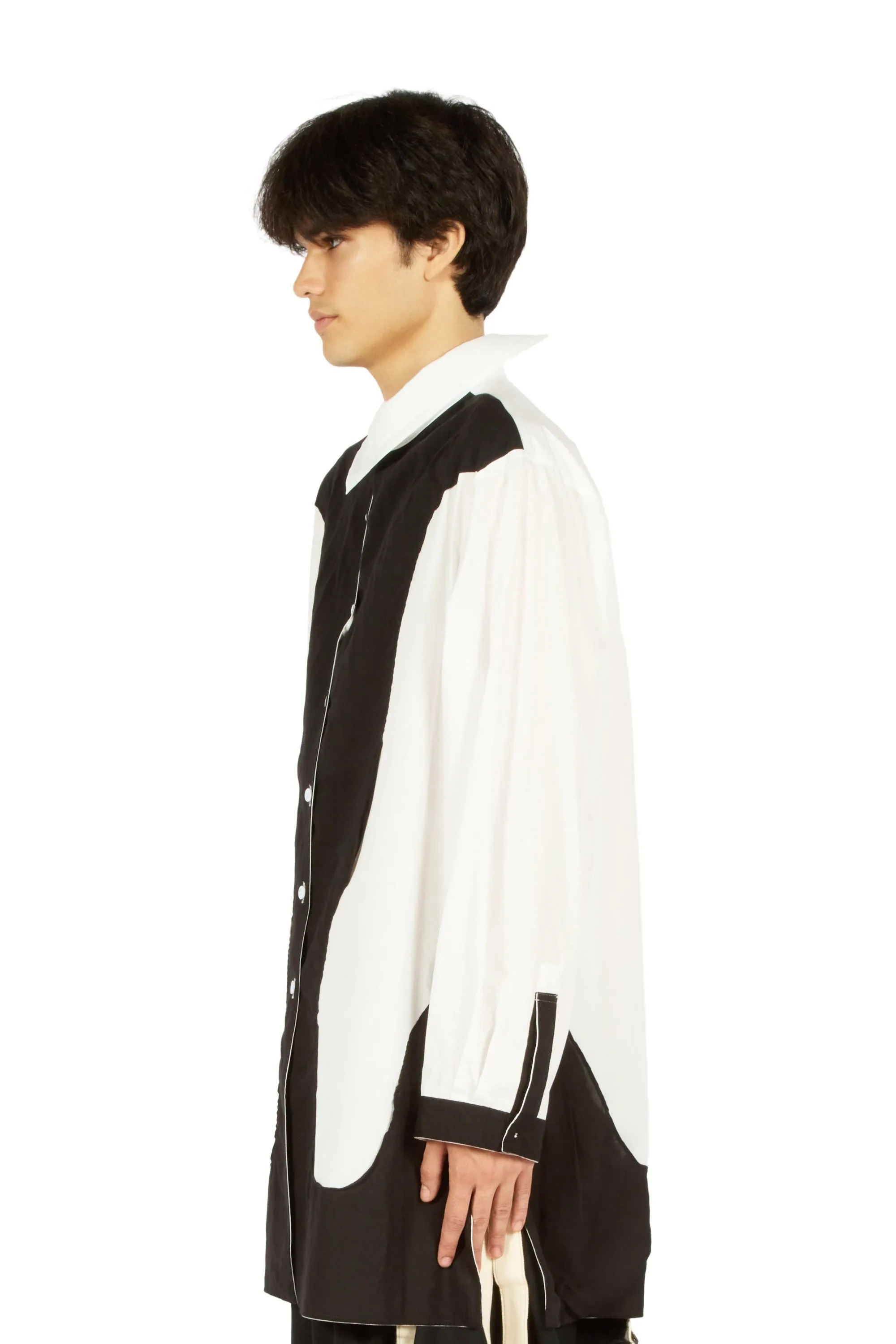 Reversible Asymmetric Collar Shirt