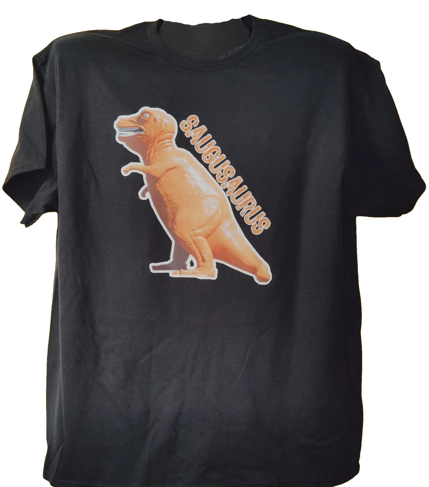 Saugusaurus Saugus T-Rex - Black Adult T-shirt