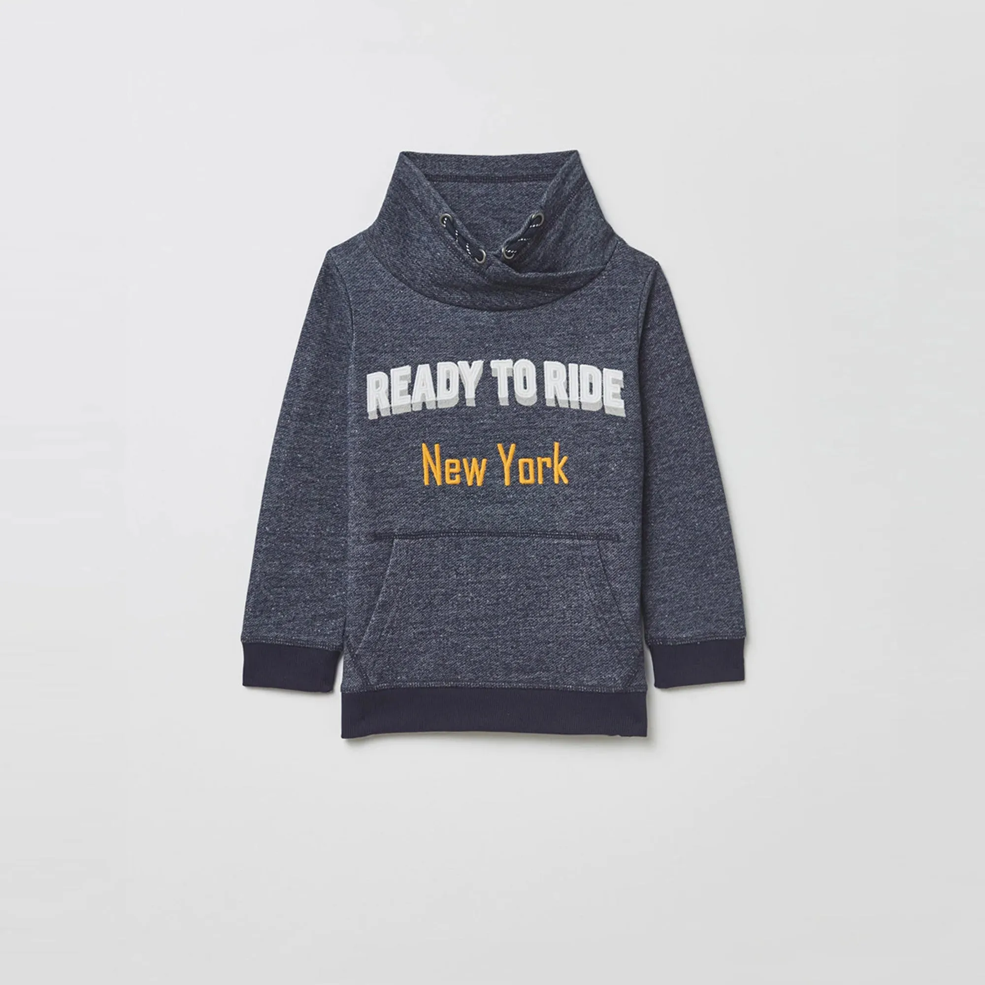 SF - Kids 'Gray' New york Mock neck Hoodie SF754